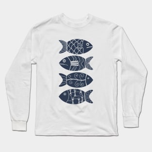 poissons stylisés Long Sleeve T-Shirt